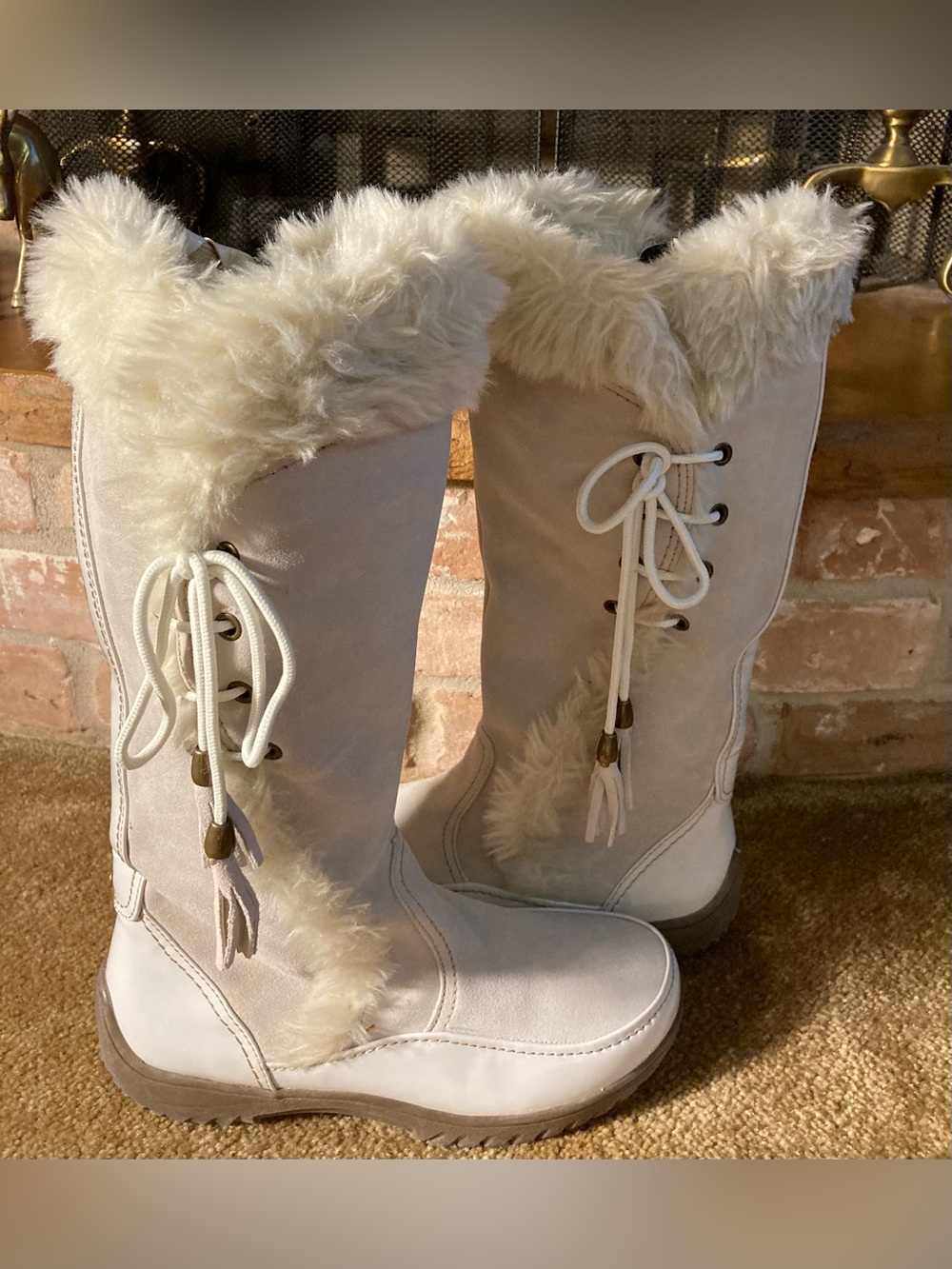 Sporto Sidewinder Women’s Cream Faux-Fur Winter Boots
